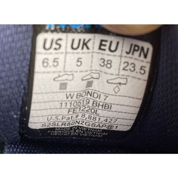 Womens Hoka Bondi 7 Running Shoes Blue Orange 1110519 BHBI Size 6.5 US Sneakers - Picture 12 of 12